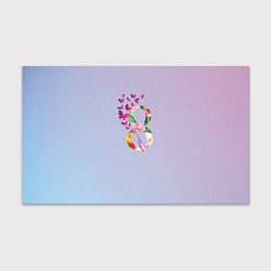 Бумага для упаковки Восьмое марта в бабочках, цвет: 3D-принт