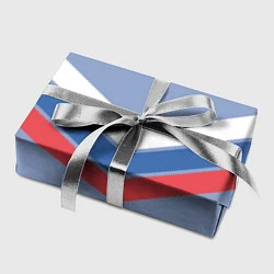 Бумага для упаковки Триколор - три полоски на голубом, цвет: 3D-принт — фото 2
