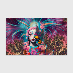 Бумага для упаковки Japanese girl with a bird - irezumi, цвет: 3D-принт