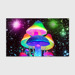 Бумага для упаковки Волшебные светящиеся грибы и звезды, цвет: 3D-принт
