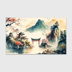 Бумага для упаковки Японский пейзаж - акварель, цвет: 3D-принт