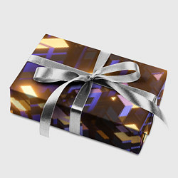 Бумага для упаковки Фиолетовые и светящиеся кубы, цвет: 3D-принт — фото 2