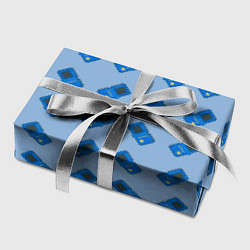 Бумага для упаковки Синяя консоль тетрис, цвет: 3D-принт — фото 2