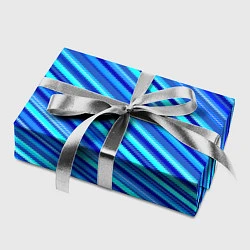 Бумага для упаковки Сине голубые узорчатые полосы, цвет: 3D-принт — фото 2