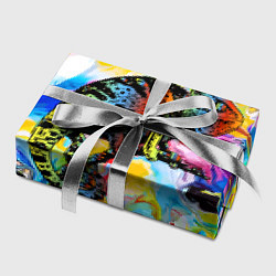 Бумага для упаковки Маскировка хамелеона на фоне ярких красок, цвет: 3D-принт — фото 2