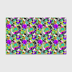 Бумага для упаковки Разноцветный узор с буквами и абстрактными фигурам, цвет: 3D-принт
