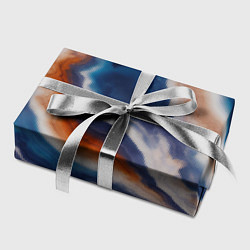 Бумага для упаковки Текстура агата сине-оранжевая, цвет: 3D-принт — фото 2