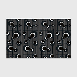 Бумага для упаковки Черные и белые круги на сером, цвет: 3D-принт