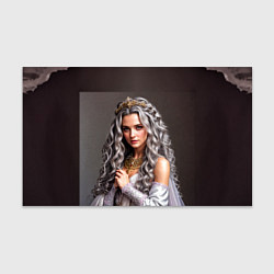 Бумага для упаковки Девушка с пепельно-серыми вьющимися волосами, цвет: 3D-принт