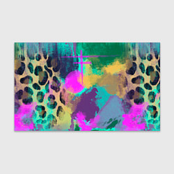Бумага для упаковки Пятна краски и леопардовая шкура абстракция, цвет: 3D-принт