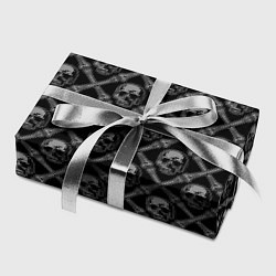 Бумага для упаковки Черепа и кости - чёрный, цвет: 3D-принт — фото 2
