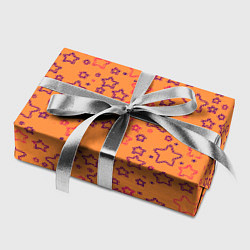 Бумага для упаковки Маленькие звёздочки оранжевый, цвет: 3D-принт — фото 2