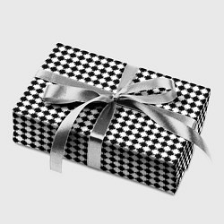 Бумага для упаковки Шахматный чёрно-белый, цвет: 3D-принт — фото 2