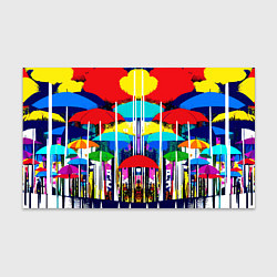 Бумага для упаковки Mirror pattern of umbrellas - pop art, цвет: 3D-принт