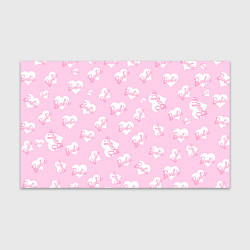 Бумага для упаковки Барби: белые сердца на розовом паттерн, цвет: 3D-принт