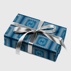 Бумага для упаковки Вязаный синий узор, цвет: 3D-принт — фото 2