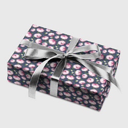 Бумага для упаковки Розовый пионы на сером фоне, цвет: 3D-принт — фото 2