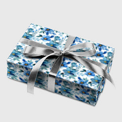 Бумага для упаковки Полевые голубые цветы паттерн, цвет: 3D-принт — фото 2
