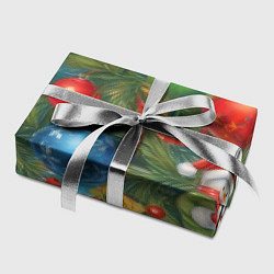 Бумага для упаковки Новогодний принт на елке, цвет: 3D-принт — фото 2