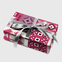 Бумага для упаковки Этническая геометрия в розовой палитре, цвет: 3D-принт — фото 2