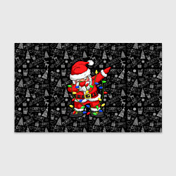 Бумага для упаковки Санта Клаус с гирляндой, цвет: 3D-принт