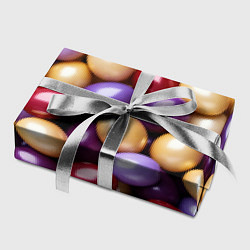 Бумага для упаковки Красные и фиолетовые пасхальные яйца, цвет: 3D-принт — фото 2