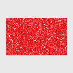 Бумага для упаковки Красно-белый паттерн пузырьки, цвет: 3D-принт