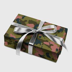 Бумага для упаковки Камуфляжный паттерн зеленый с розовыми пятнами, цвет: 3D-принт — фото 2