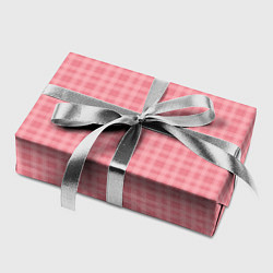 Бумага для упаковки Лососево-розовый клетчатый, цвет: 3D-принт — фото 2