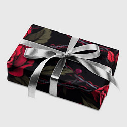 Бумага для упаковки Череп и красные розы, цвет: 3D-принт — фото 2