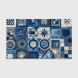 Бумага для упаковки Denim patchwork - ai art, цвет: 3D-принт