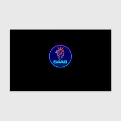 Бумага для упаковки Saab logo neon, цвет: 3D-принт