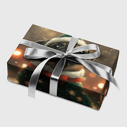 Бумага для упаковки Мопс в костюме елки, цвет: 3D-принт — фото 2