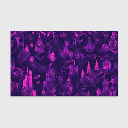 Бумага для упаковки Неоновый городок, цвет: 3D-принт