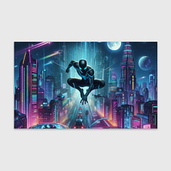 Бумага для упаковки Spider-man in the neon metropolis, цвет: 3D-принт