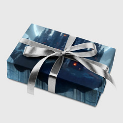 Бумага для упаковки Замок Дракулы и неоновые грибы - нейроарт фантазия, цвет: 3D-принт — фото 2