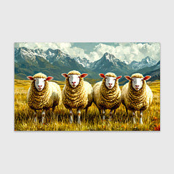 Бумага для упаковки Четыри овцы в горах, цвет: 3D-принт