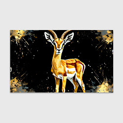 Бумага для упаковки Газель на черном, цвет: 3D-принт