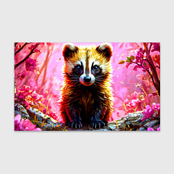 Бумага для упаковки Росомаха в розовом лесу