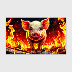Бумага для упаковки Свинка в огне, цвет: 3D-принт