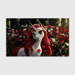 Бумага для упаковки Единорожка с рыжими волосами, цвет: 3D-принт