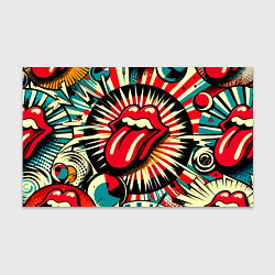 Бумага для упаковки Logo of the Rolling Stones - pop art, цвет: 3D-принт