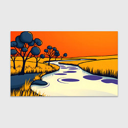 Бумага для упаковки Арт с фантастическим пейзажем, цвет: 3D-принт