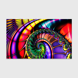 Бумага для упаковки Фрактальный узор неоновый, цвет: 3D-принт