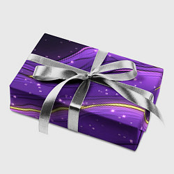 Бумага для упаковки Фиолетовая текстура с золотыми звездочками, цвет: 3D-принт — фото 2