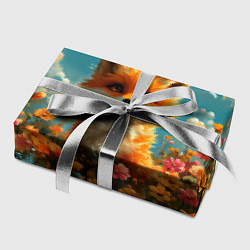 Бумага для упаковки Лисица в цветочном поле, цвет: 3D-принт — фото 2