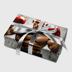 Бумага для упаковки Боксер на сером, цвет: 3D-принт — фото 2