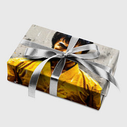 Бумага для упаковки Брюс Ли на сером, цвет: 3D-принт — фото 2