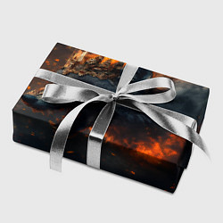 Бумага для упаковки Волк в огне и дыме, цвет: 3D-принт — фото 2