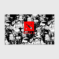 Бумага для упаковки Dota черно белые персонажи, цвет: 3D-принт